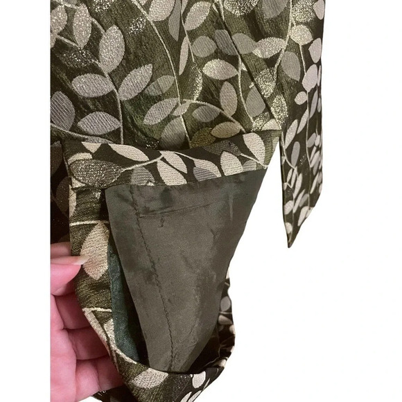 Maggy London Gold/Tan Metallic Cocktail Dress Gold Sparkles Sz 12 Retails $160 - Picture 7 of 7